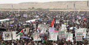 صعدة تواصل حشدها المليوني تحت شعار  “ثباتا مع غزة وفلسطين، ورفضا لصفقات الخداع والخيانة”