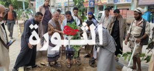 IMG_20250804_143440_775 إدريس يدشن حملة تشجير في شوارع ومداخل مركز عاصمة محافظة البيضاء