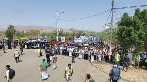 IMG_٢٠٢٥٠٨٢٧_١٦٤٨٠٩ مسيرة طلابية حاشدة في جامعة صنعاء تجدد العهد لرسول الله بالثبات مع غزة