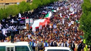 الثورة 72 مسيرة حاشدة في جامعة ذمار إسناداً لغزة والتصدي للعدوان الصهيوني