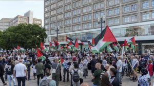 برلين مظاهرة في ألمانيا تنديداً بجريمة الإبادة والتجويع الصهيونية لغزة