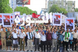 مسيرة لأكاديميي وطلاب جامعة الحديدة والمعاهد دعماً لغزة وتنديدًا بجرائم العدو الإسرائيلي