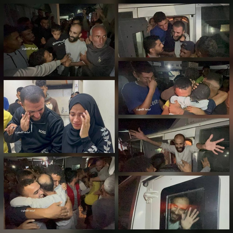 وصول 4 أسرى محررين إلى مستشفى شهداء الأقصى