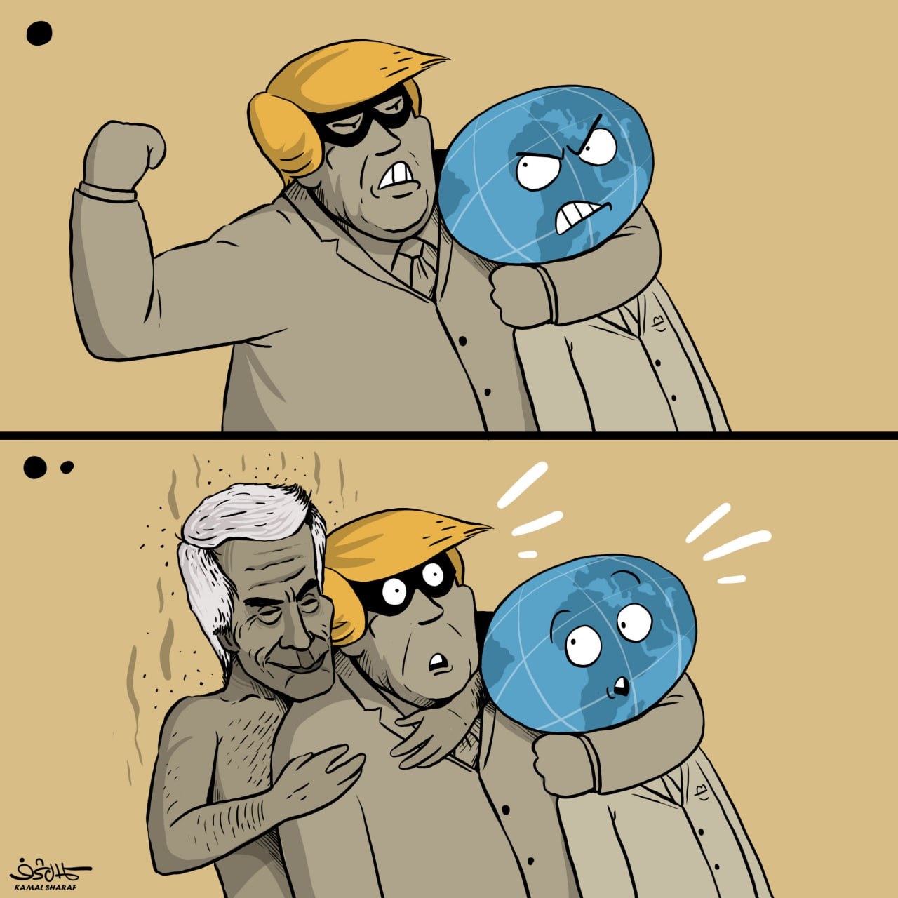 كاريكاتير.. فضائح ترامب “القذرة” تلجم الأمم المحتدة ومؤسساتها الحقوقية !