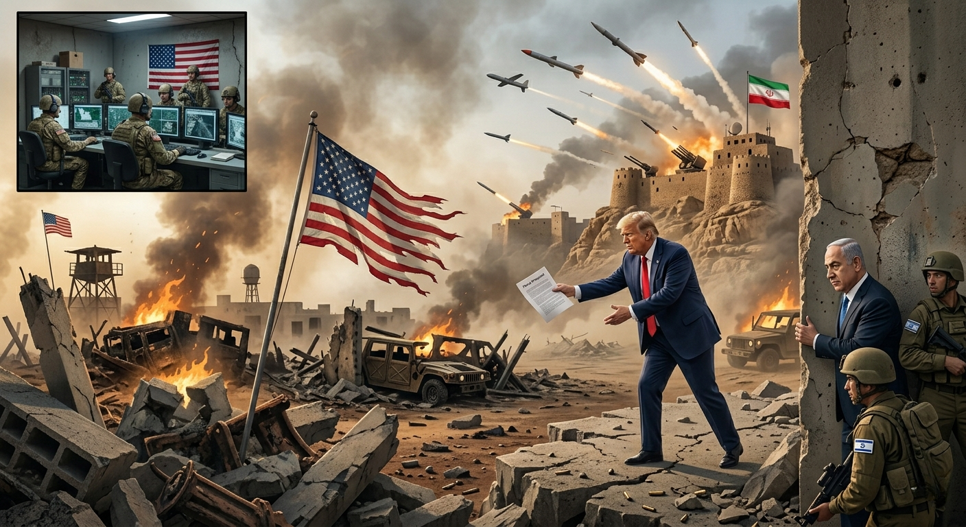 انكسار “الهيمنة” الأمريكية في المنطقة: ترامب يستجدي السلام بـ 15 نقطة بعد “زلزال” القواعد المدمرة