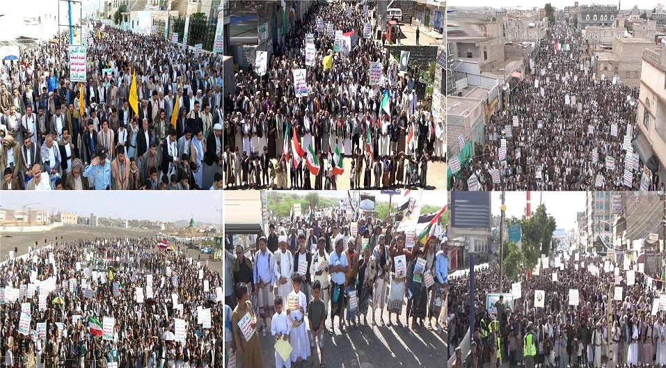 في 600 ساحة أبناء حجة وريمة وذمار وتعز ولحج والبيضاء يؤكدون الاستعداد التام لمواجهة الطغيان.. صور