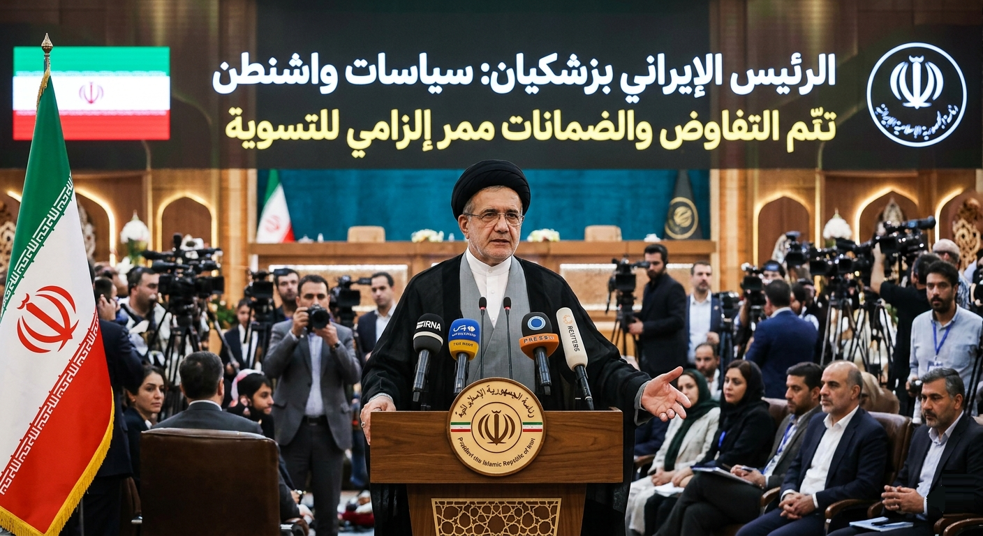 الرئيس الإيراني بزشكيان : سياسات واشنطن تسمم التفاوض والضمانات ممر إلزامي للتسوية