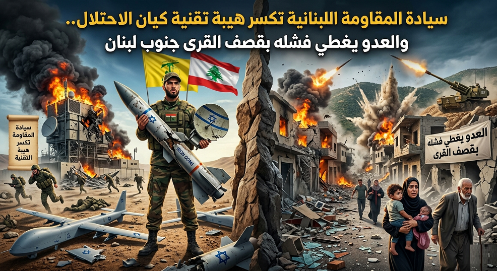 سيادة المقاومة اللبنانية تكسر هيبة تقنية كيان الاحتلال.. والعدو يغطي فشله بقصف القرى جنوب لبنان