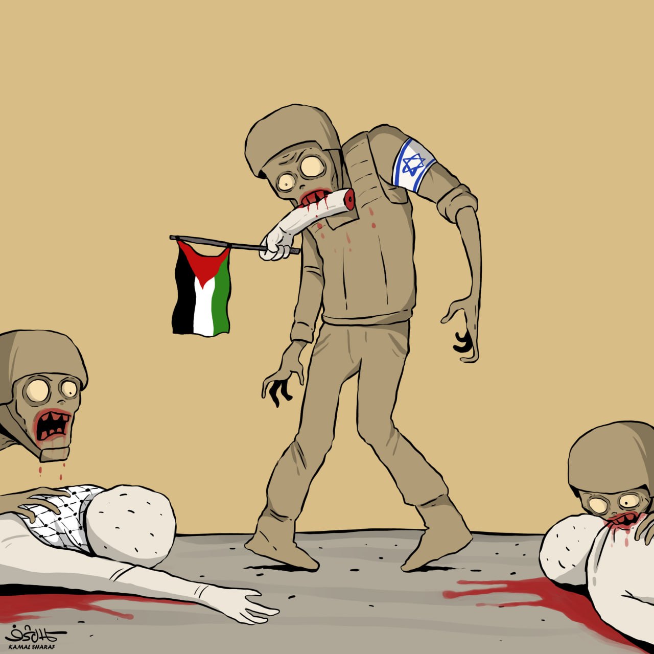 كاريكاتير: النازية الصهيونية تواصل توحشها ضد المدنيين الفلسطينيين