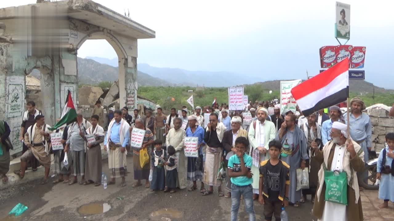 مسيرات جماهيرية في لحج رفضًا للعدوان والحصار وتأييداً للقوات المسلحة