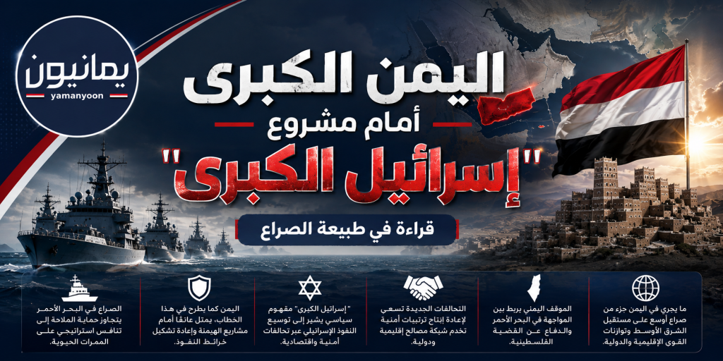 اليمن الكبرى أمام مشروع “إسرائيل الكبرى”.. قراءة في طبيعة الصراع وتحولات الإقليم