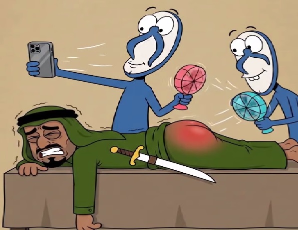 كاريكاتير .. حال العدوان والسعودي وشعار قادمون يا صنعاء !!