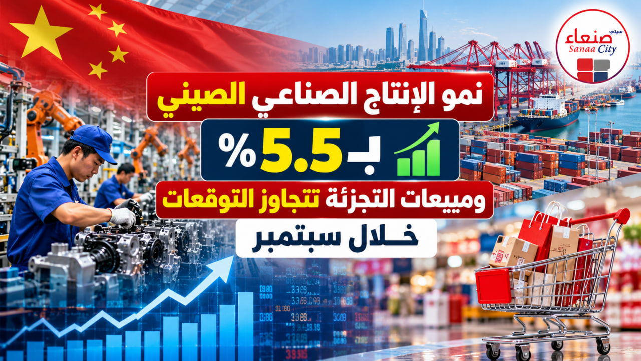 نمو الإنتاج الصناعي الصيني بـ 5.5% ومبيعات التجزئة تتجاوز التوقعات خلال سبتمبر